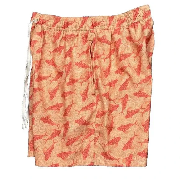 Huk Mens Orange Pursuit Volley Rooster Wake Mesh Liner Swim Trunks Size M - Picture 4 of 10